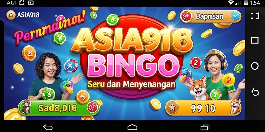 Tampilan menarik dari gameplay Bingo di ASIA918.