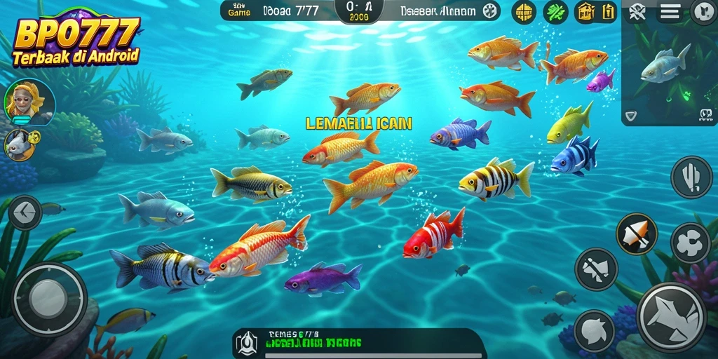 Screenshot gameplay BPO777 menampilkan momen seru saat menembak ikan.