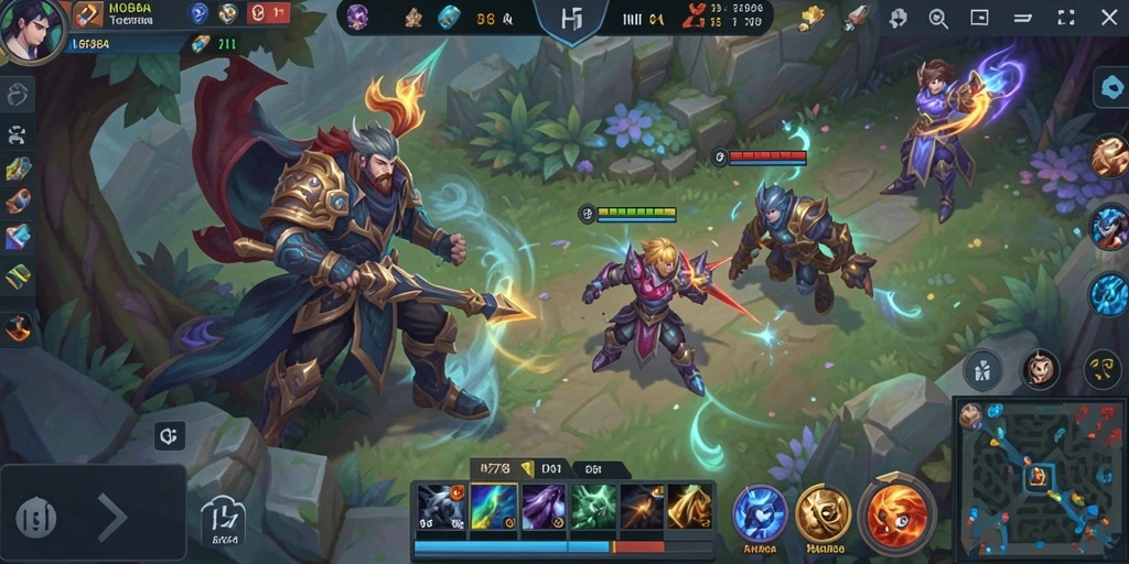 Tampilan screenshot utama ID6788 yang menampilkan pertarungan sengit di arena MOBA.