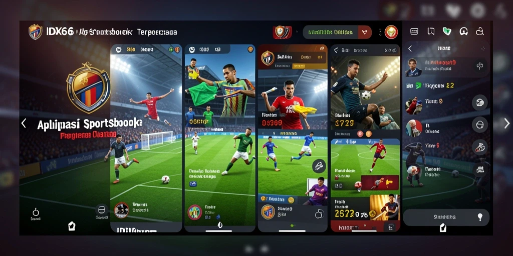 Screenshot utama IDX66 menampilkan antarmuka taruhan olahraga yang interaktif.