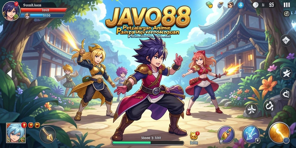 Tampilan gameplay menarik dari JAVO88 dengan karakter Anime yang menawan.