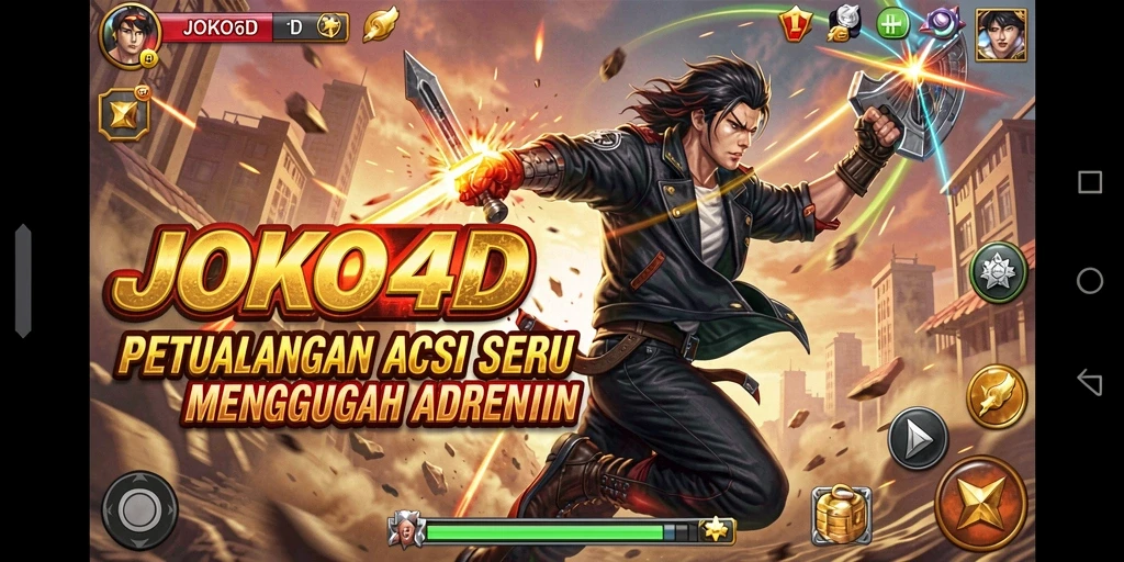 Tampilan aksi seru dalam gameplay JOKO4D yang mendebarkan.