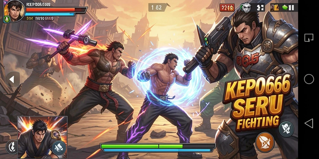 Gameplay menegangkan dalam pertarungan karakter di KEPO66.