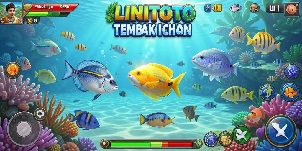 Tampilan gameplay Tembak Ikan yang seru dan menantang.