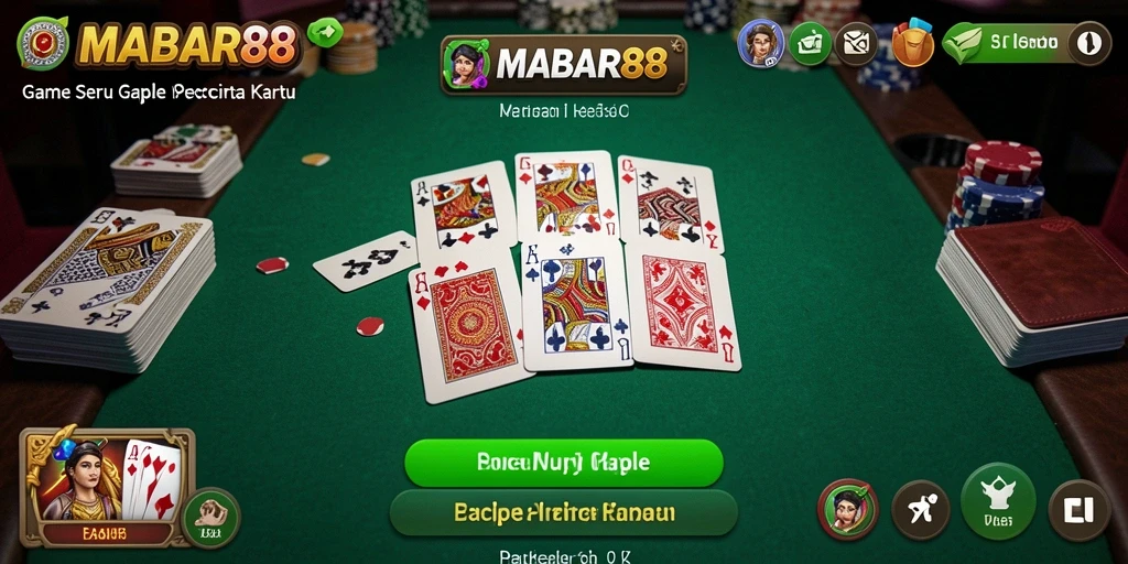 Tampilan permainan Gaple yang menarik dan penuh aksi.