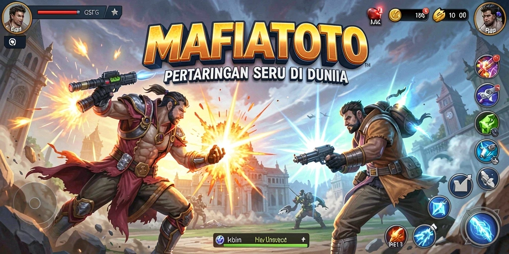 Screenshot gameplay MAFIATOTO menampilkan aksi pertarungan yang menegangkan.
