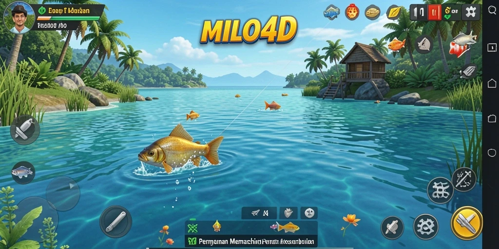 Tampilan menarik dari gameplay memancing di MILO4D.