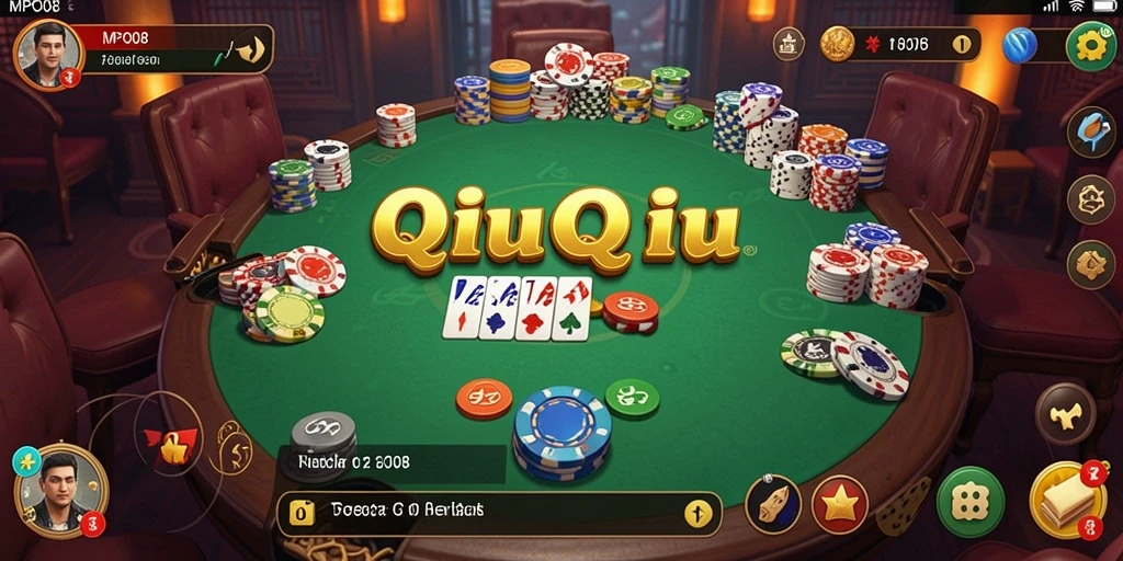 Screenshot gameplay MPO08 menunjukkan aksi seru permainan QiuQiu.