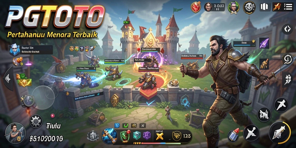 Tampilan gameplay menegangkan dari PGTOTO dengan strategi Tower Defense.