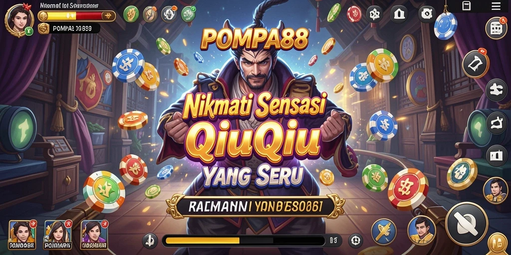 Screenshot POMPA88 menampilkan gameplay QiuQiu yang seru.