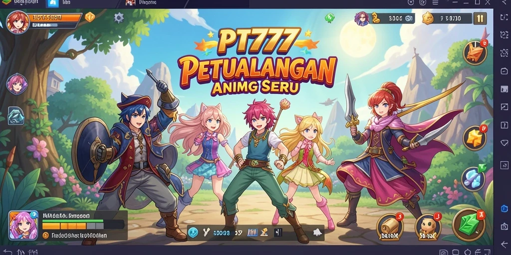 Tampilan screenshot PT777 menampilkan karakter anime yang beraksi dalam pertarungan seru.