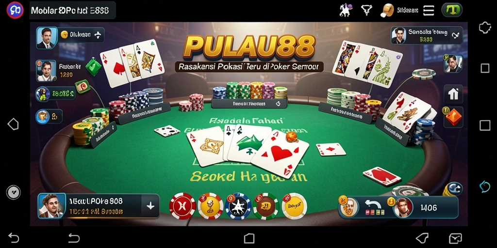 Screenshot PULAU88 menampilkan gameplay poker yang menarik.