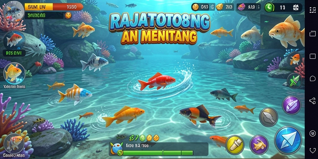 Gameplay menarik dalam RAJATOTO88, menampilkan aksi memancing seru.