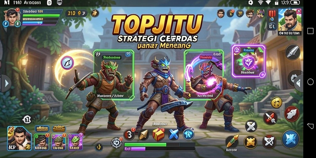 Tangkapan layar permainan TOPJITU yang menampilkan strategi dan taktik yang mendebarkan.