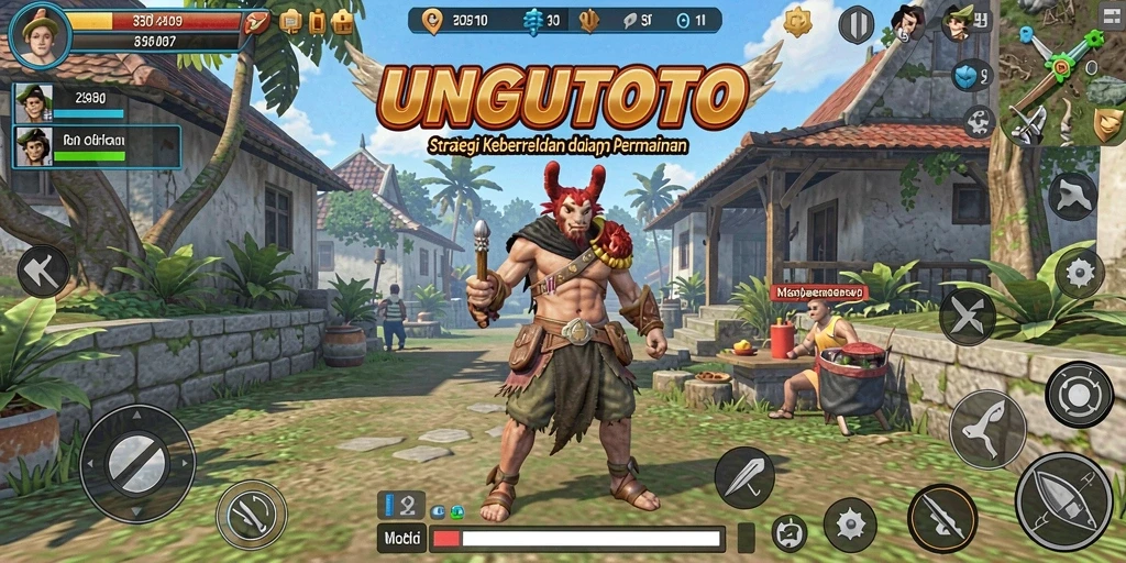 Tampilan permainan UNGUTOTO yang menegangkan saat mempersiapkan strategi.