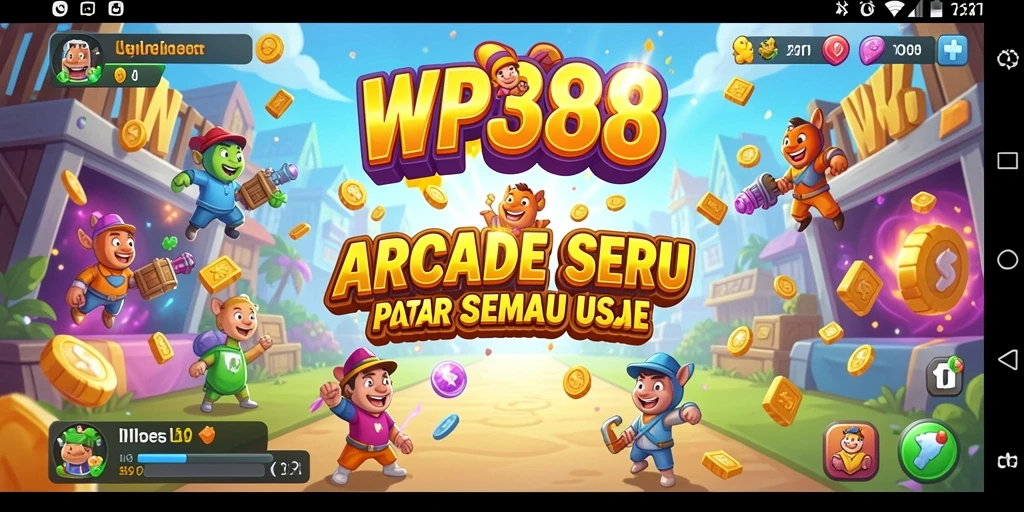 Tangkapan layar WP888 menunjukkan aksi gameplay Arcade yang intens.