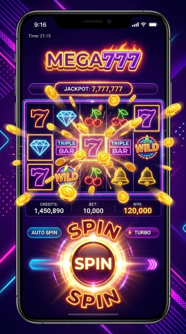 Pengguna sedang menjelajahi katalog aplikasi di mega777.